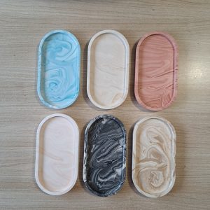 Vide poche ovale – couleur marbrée