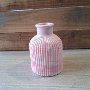Mini vase marbré rose