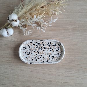 Vide poche ovale en terrazzo