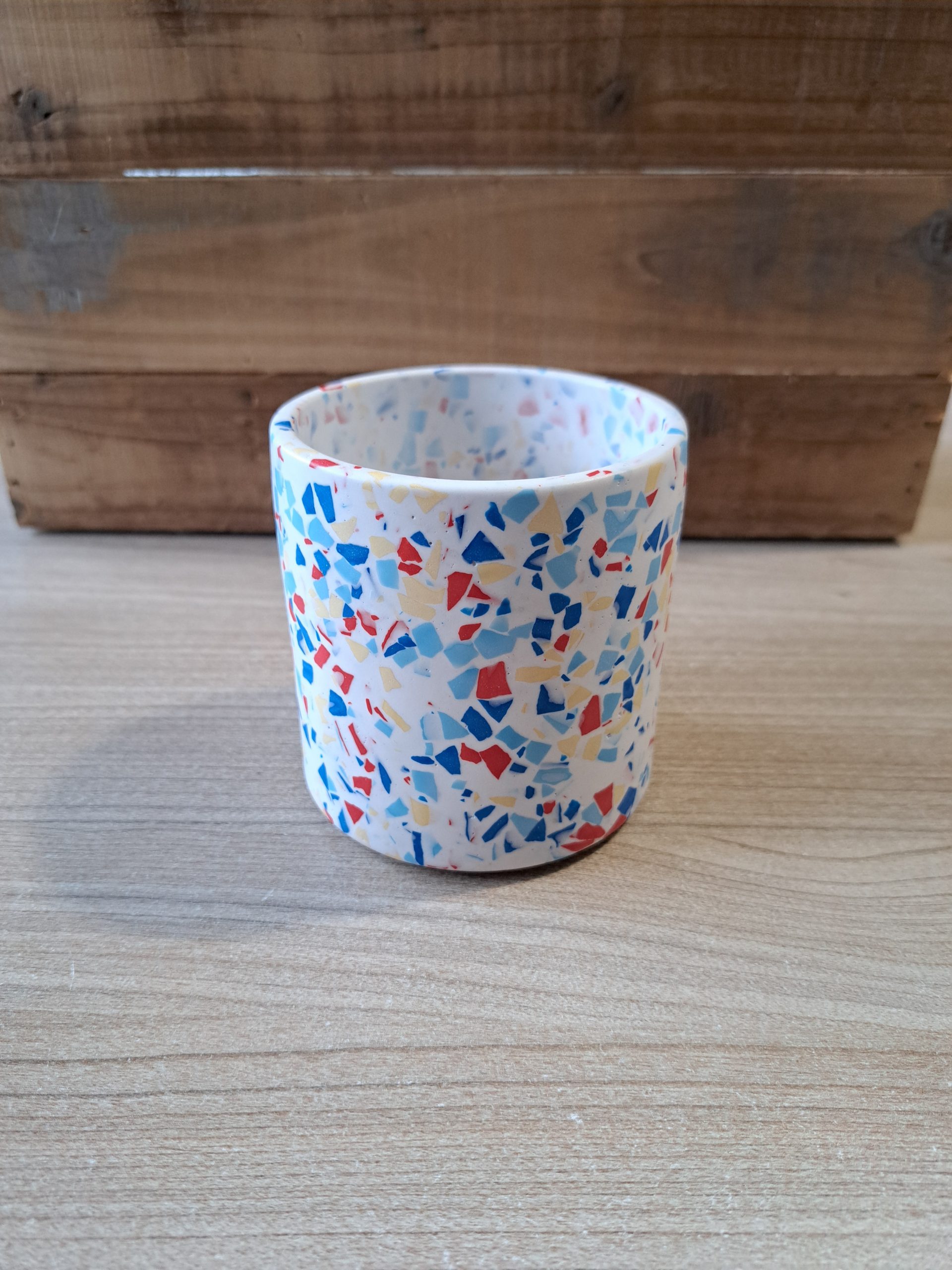 Pot terrazzo multicouleur