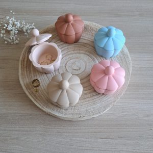 Boîte à bijoux fleur bleu