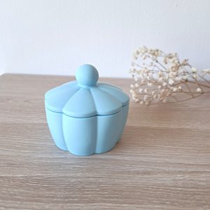 Boîte à bijoux fleur bleu