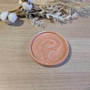 Petit plateau rond – couleur marbrée